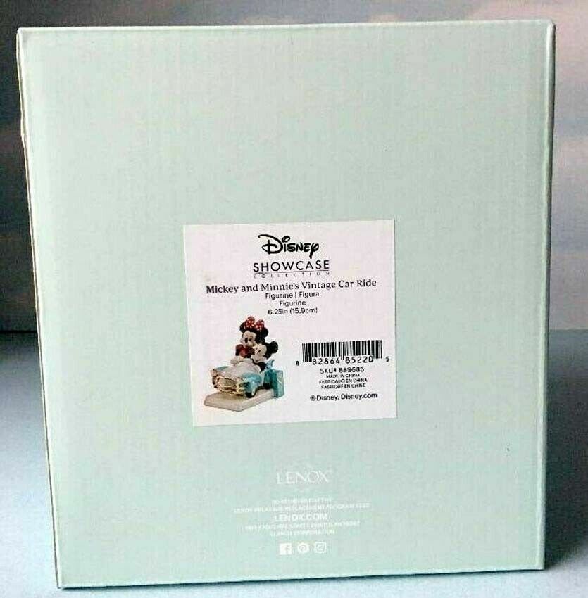 Lenox Disney Mickey & Minnie's Vintage Car Figurine Joy Ride Mouse Showcase NEW2