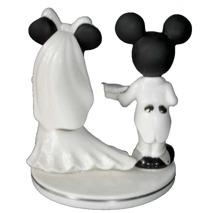 Lenox Disney Mickey & Minnie Mouse Wedding Cake Topper Figurine Bride Groom NEW6
