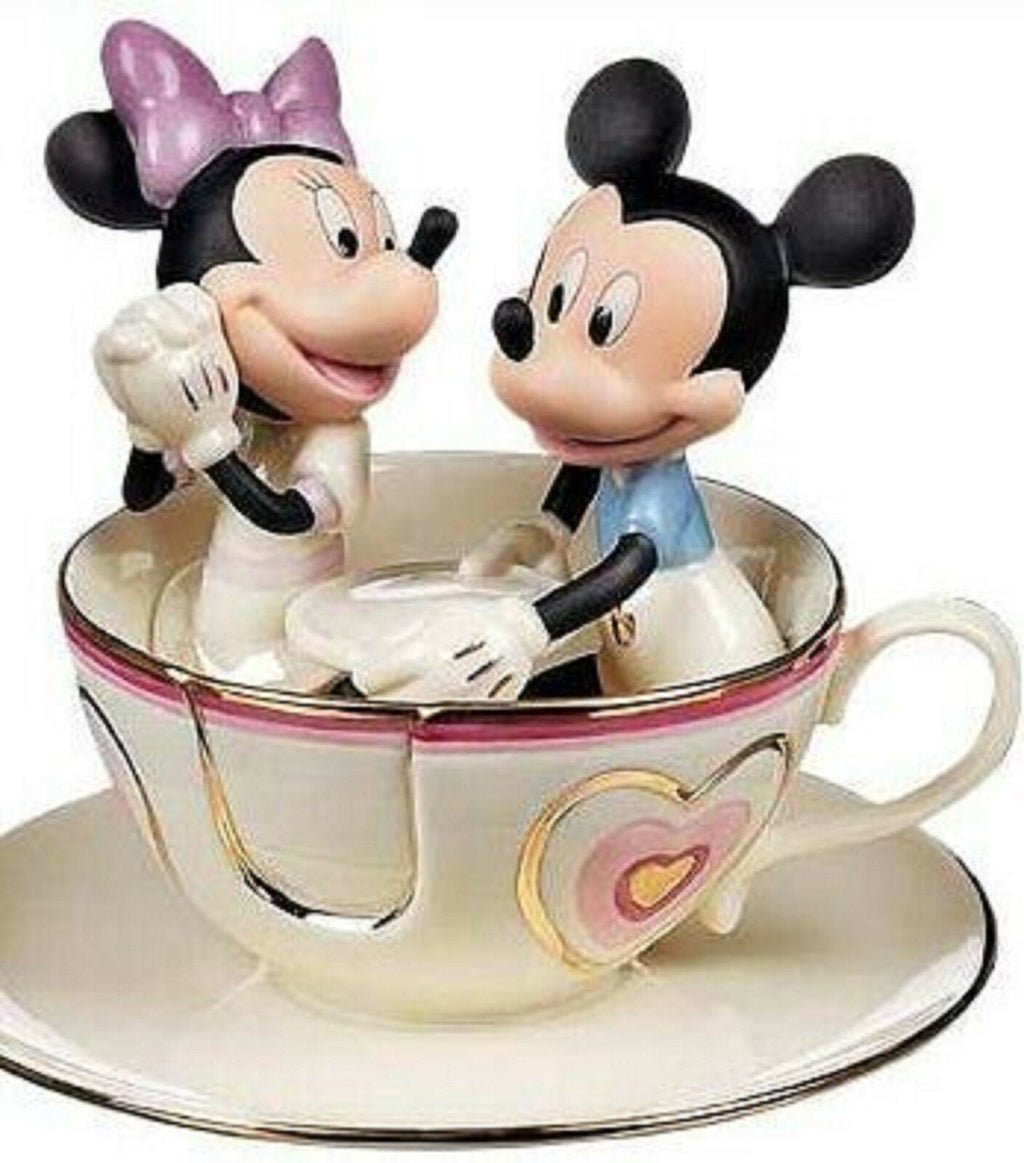 Lenox Disney Mickey's Teacup Twirl Figurine Minnie Mouse Mad Tea Party Ride NEW0