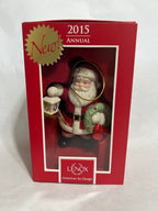 Lenox 2015 Santa Figurine Ornament Annual Lighting The Way Lantern Christmas NEW4