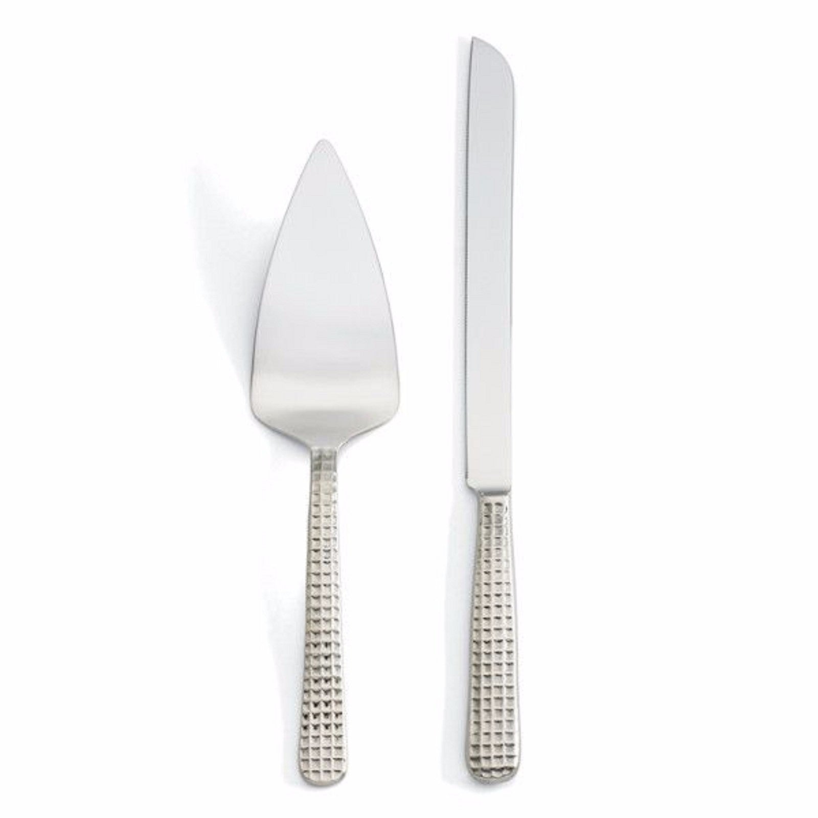 Wainwright Manhattan Platinum Cake Server And Knife Set Textured Handles NEW0