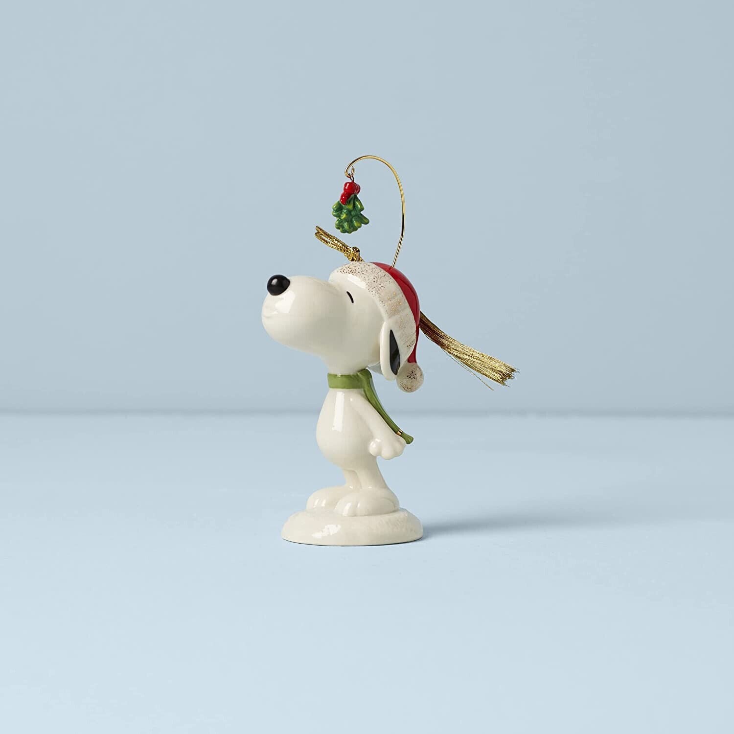 Lenox Peanuts Snoopy Under Mistletoe Figurine Ornament Beagle Dog Christmas NEW3