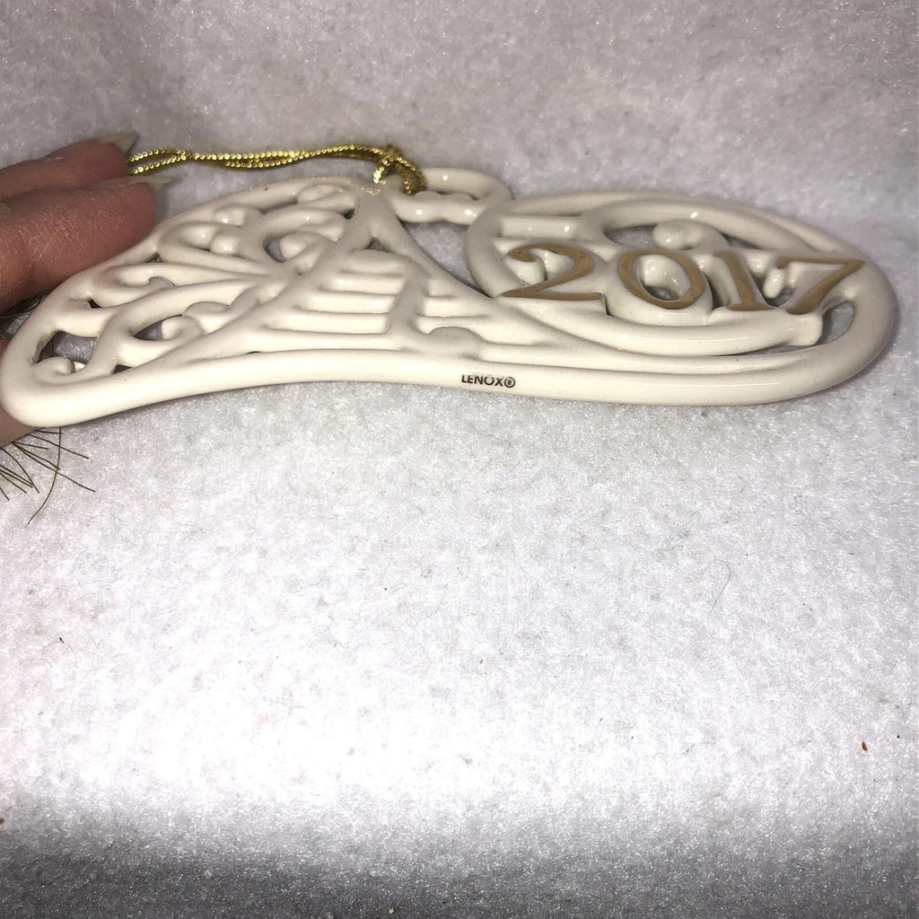 Lenox 2017 French Horn Ornament Annual A Year To Remember Pierced Christmas NEW5
