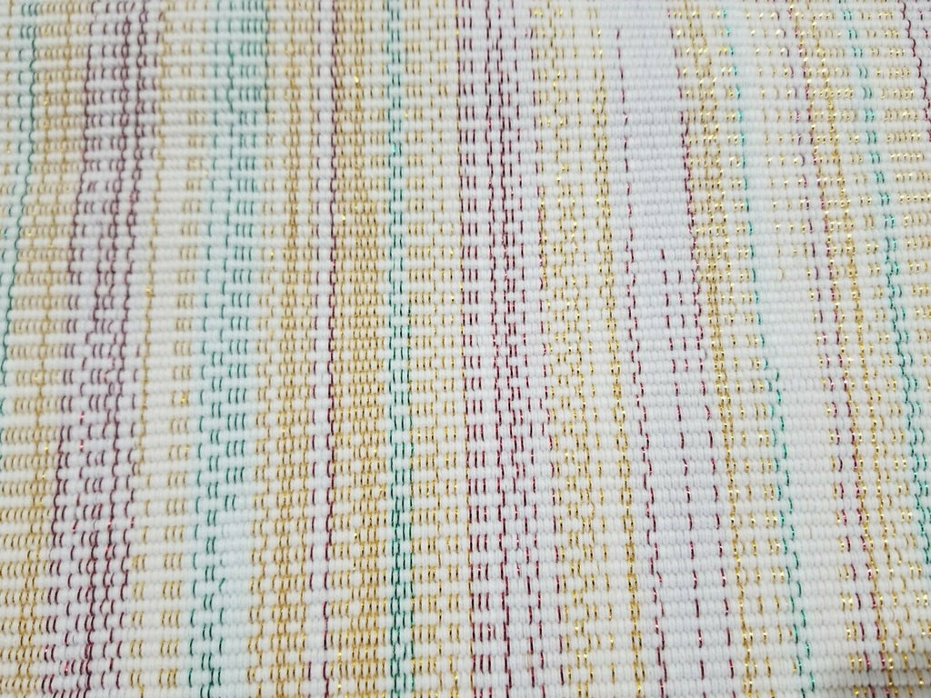 Lenox Holiday Table Runner Nouveau Metallic Multi Color Stripe Christmas 70" NEW3