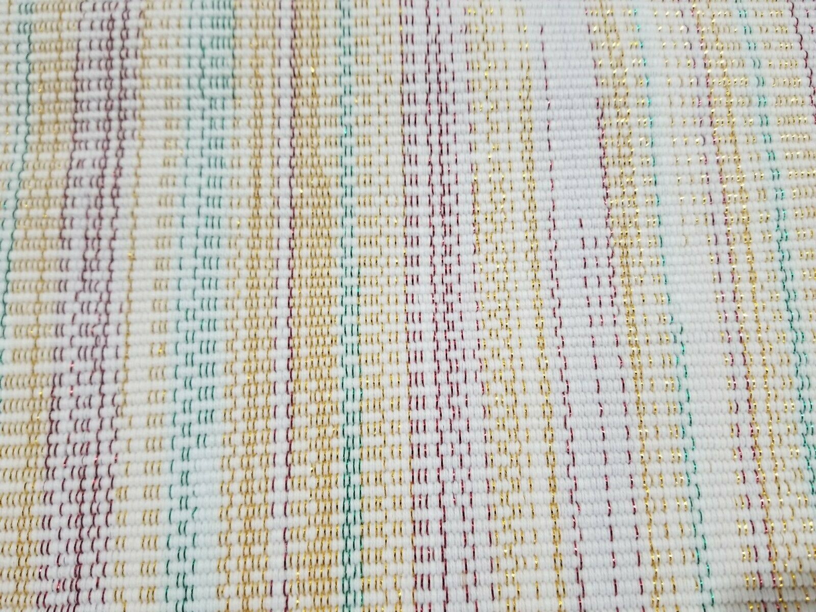 Lenox Holiday Table Runner Nouveau Metallic Multi Color Stripe Christmas 70" NEW3
