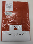 Yves Delorme Triomphe Orange King Duvet Set 3PC 100% Egyptian Cotton Sateen NEW1
