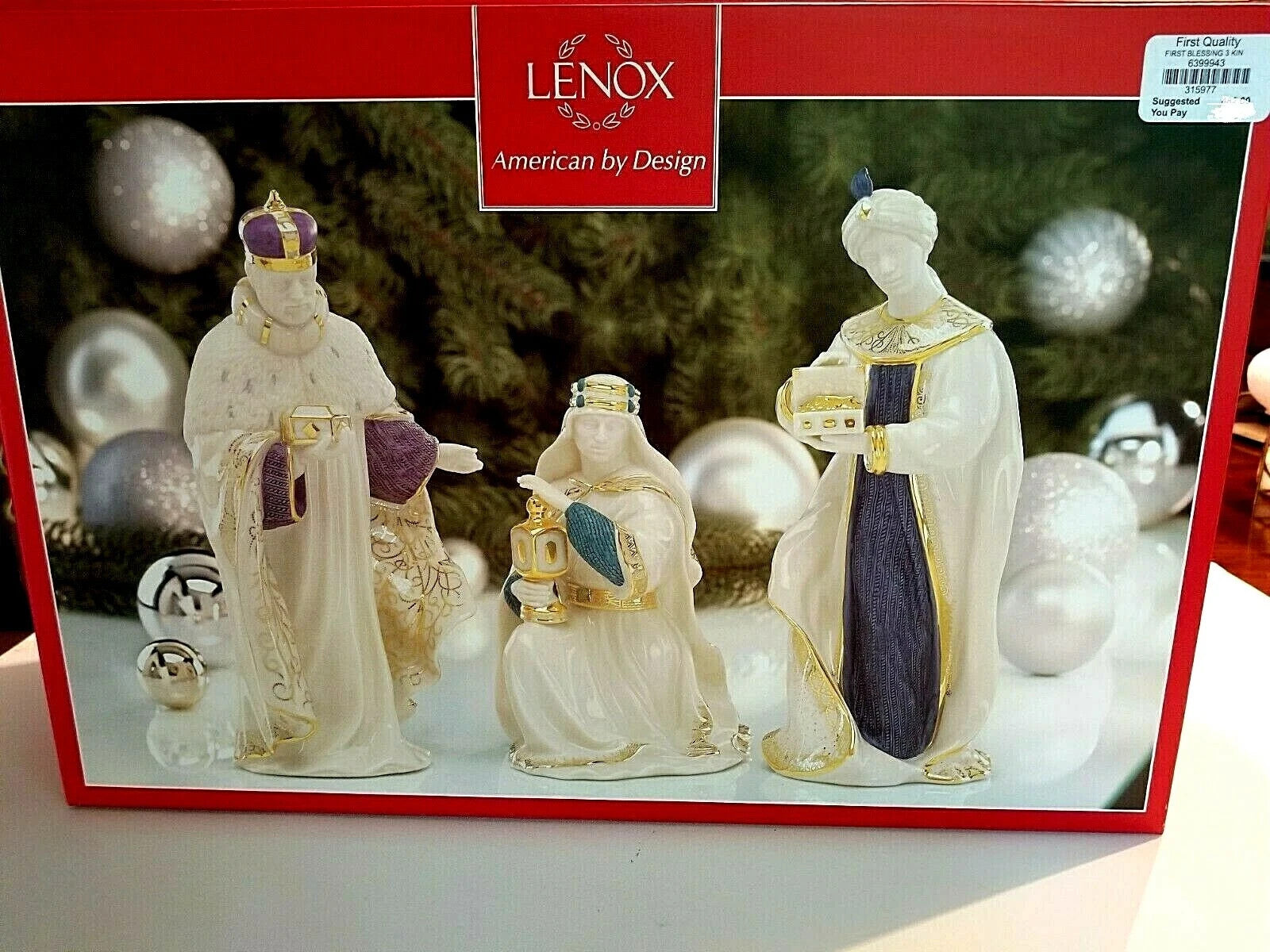 Lenox First Blessing Nativity Three Kings Figurines 3 Wise Men Christmas NEW10