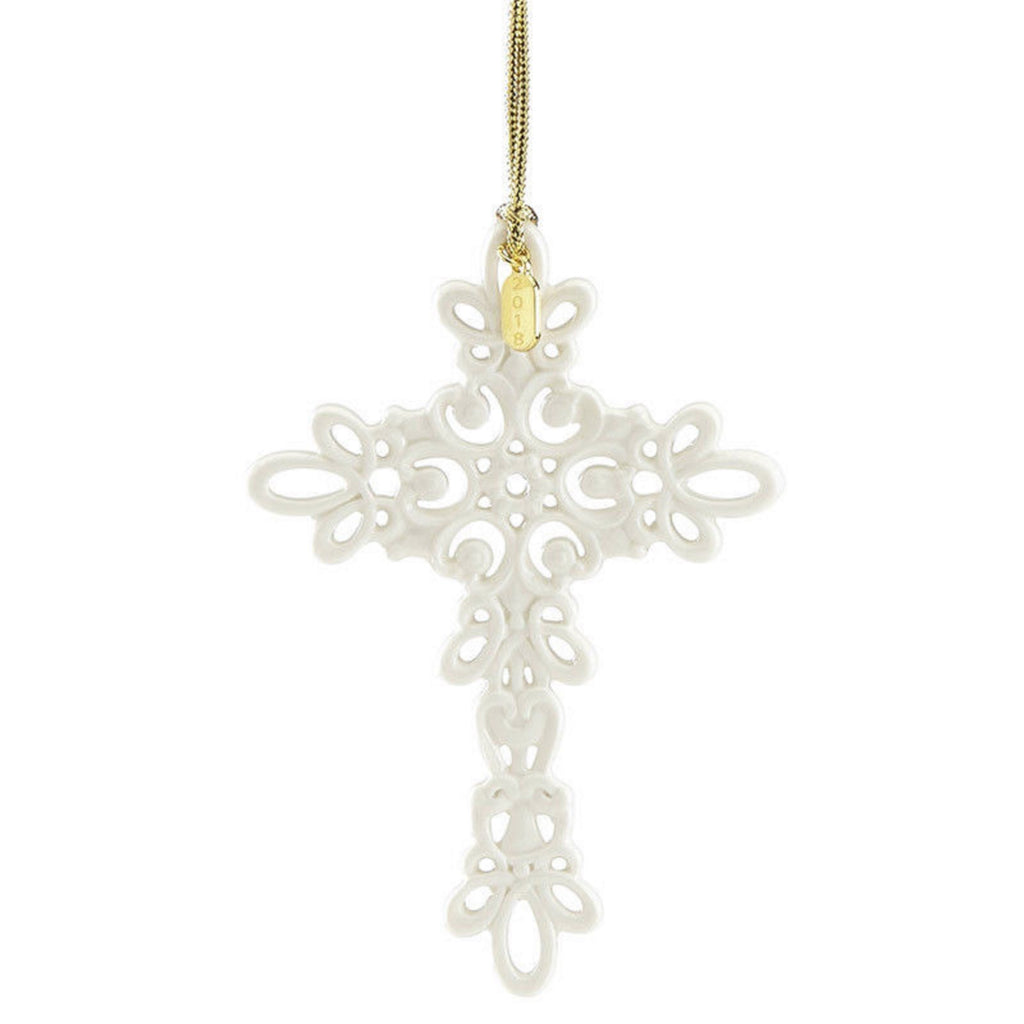 Lenox 2018 Snow Fantasies Cross Ornament  Annual Porcelain Christmas NEW IN BOX0
