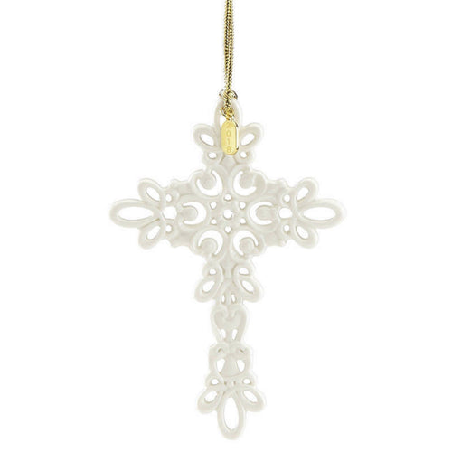 Lenox 2018 Snow Fantasies Cross Ornament  Annual Porcelain Christmas NEW IN BOX0
