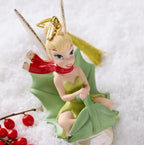 Lenox Disney 2025 Tinkerbell Figurine Ornament Fairy Pixie Sledding On Leaf NEW2