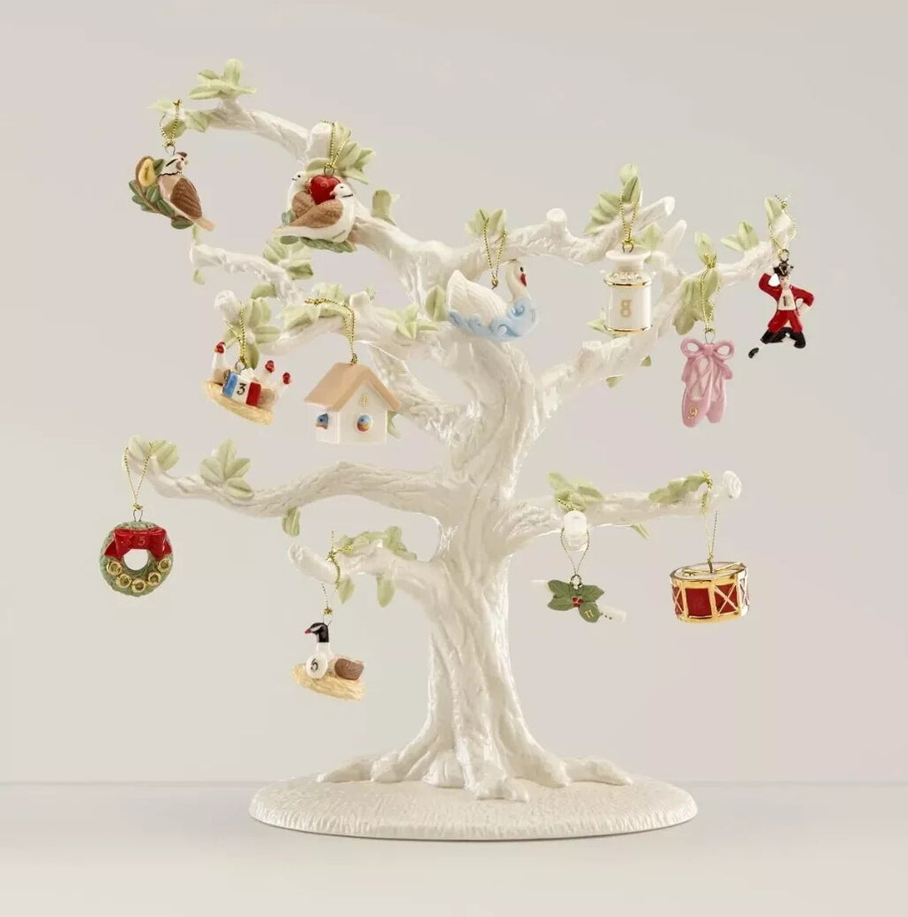 Lenox 12 Days Of Christmas Miniature Tree Ornaments Mini Twelve Set Swans NEW6