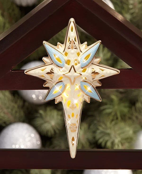 Lenox First Blessing Nativity Star Of Bethlehem Ornament Lighted For Creche NEW2