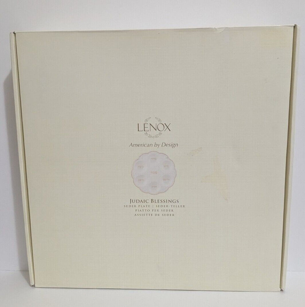 Lenox Judaic Blessings Seder Plate Platter Passover Jewish Hebrew Ivory Gift NEW4