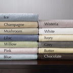 Sferra White Twin Plush Blanket Combed Cotton Home Collection Soft Portugal NEW13