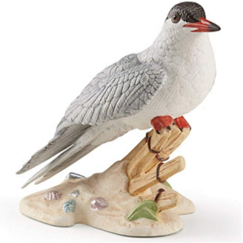 Lenox Common Tern Sea Bird Figurine Perched On Drift Wood Beach Red Beak COA NEW0