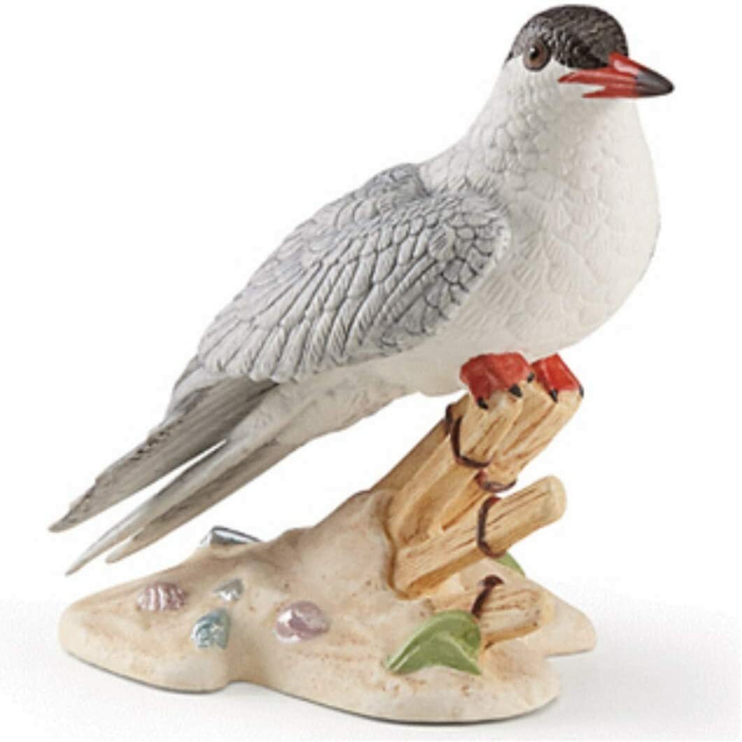 Lenox Common Tern Sea Bird Figurine Perched On Drift Wood Beach Red Beak COA NEW0