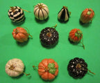 Lenox Mini Pumpkin Ornament 10 PC. Set Thanksgiving Halloween Autumn Gourds New2