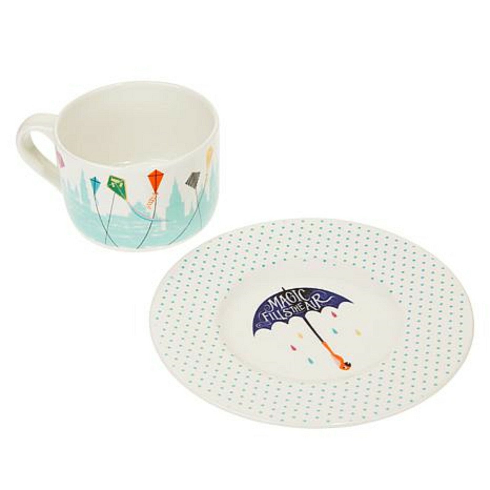 Lenox Disney Mary Poppins Tea Set 8 Teapot Sugar Bowl Teacup Saucer Ornament NEW7