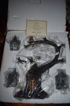 Lenox Halloween Spooky Lighted Tree Figurine Ghoulish Lanterns Ghosts Owl NEW3