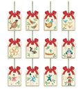 Lenox Twelve Days Of Christmas 12-Piece Ornament Set Hand Painted Bows Gift NEW0