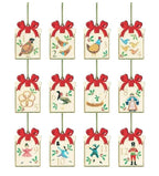 Lenox Twelve Days Of Christmas 12-Piece Ornament Set Hand Painted Bows Gift NEW0