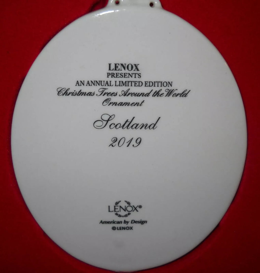 Lenox 2019 Scotland Trees Around The World Ornament Annual Celtic Christmas NEW5