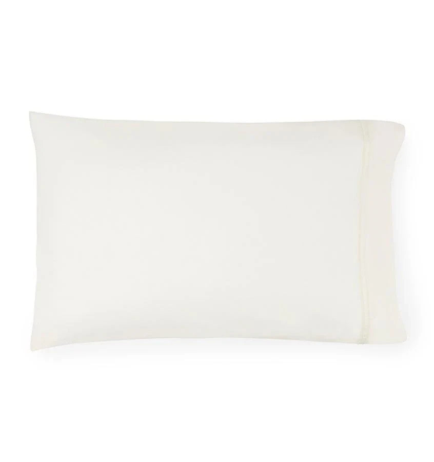 Sferra Grande Hotel Ivory Standard Sham Ivory Stripes Cotton Percale Italy NEW0