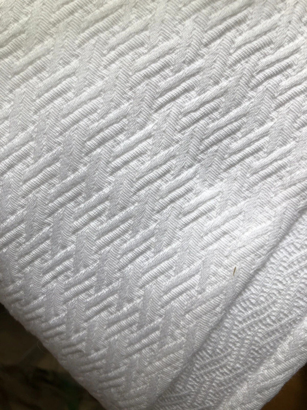 Sferra Morada White Euro Sham Solid Basket Weave 100% Cotton Matelasse Soft NEW1