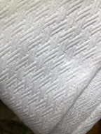 Sferra Morada White Euro Sham Solid Basket Weave 100% Cotton Matelasse Soft NEW1