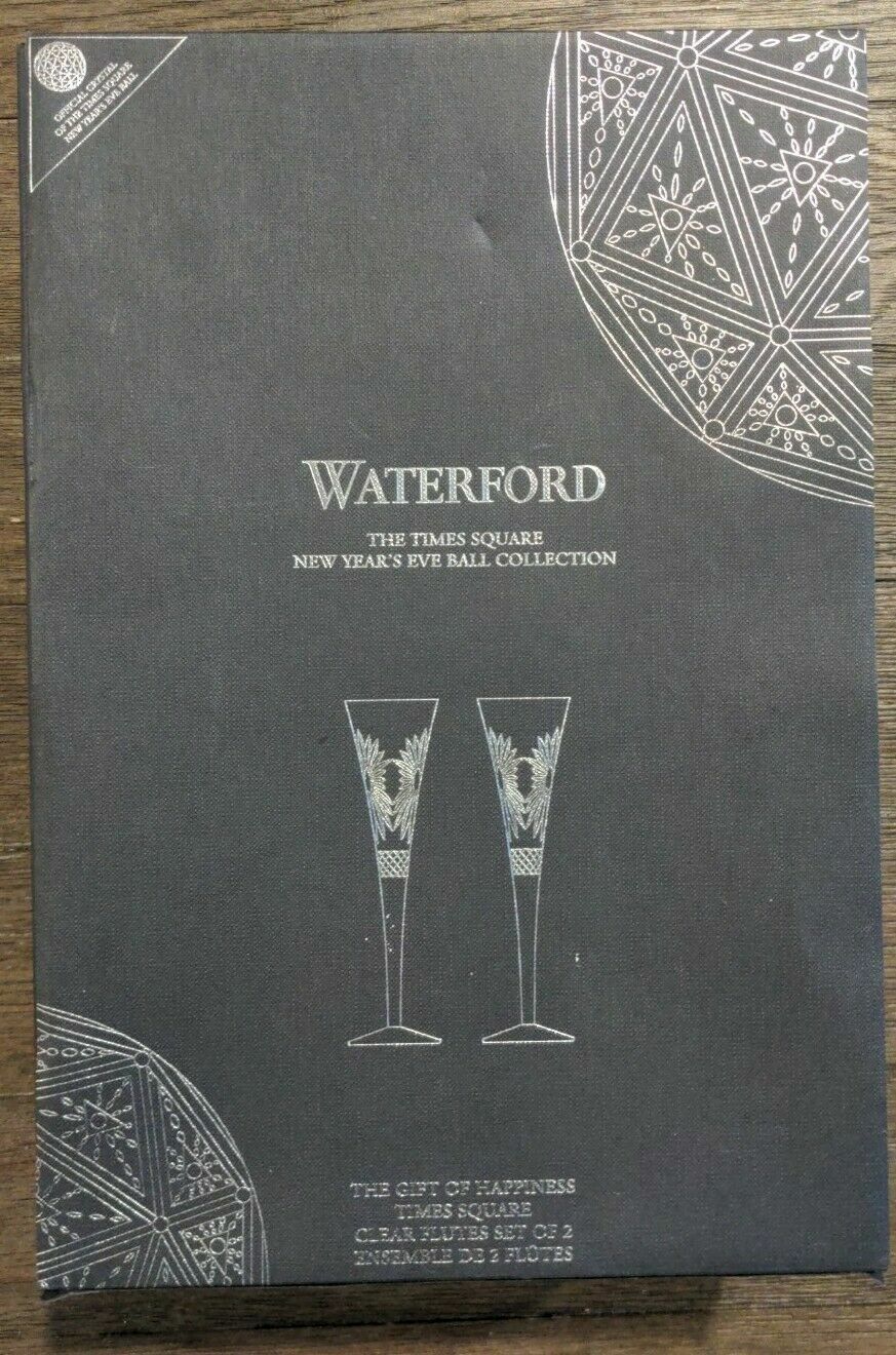 Waterford Crystal 202l Happiness Flutes Pair New Years ED #1055459 NEW IN BOX4