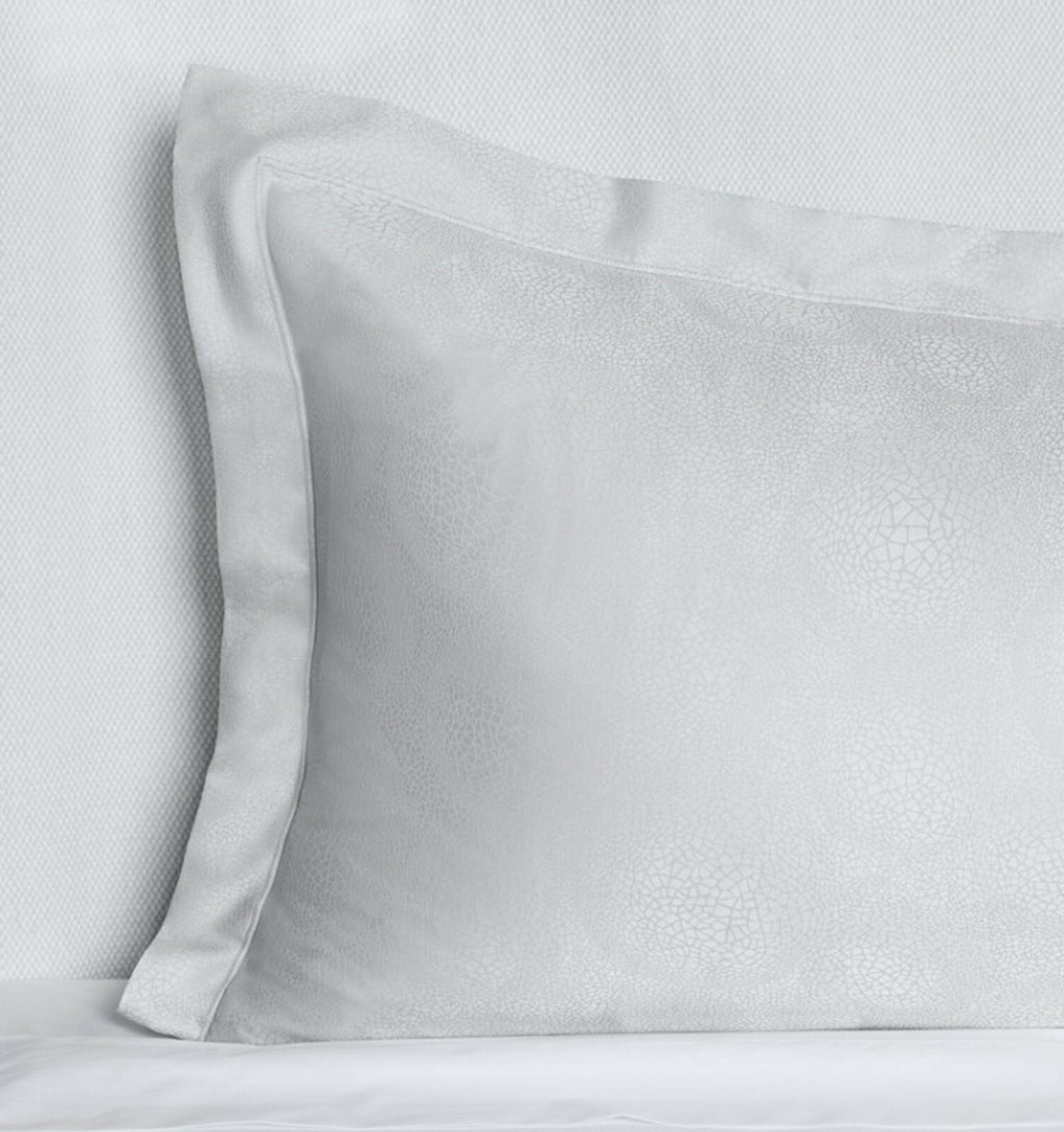 Sferra Idetta Ice Standard Sham Mosaic Design Jacquard Cotton Sateen Italy NEW0
