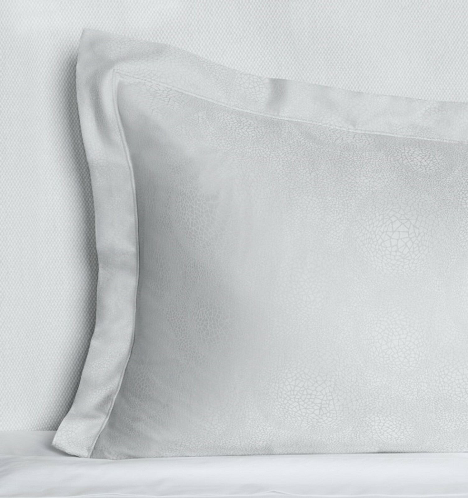 Sferra Idetta Ice Standard Sham Mosaic Design Jacquard Cotton Sateen Italy NEW0