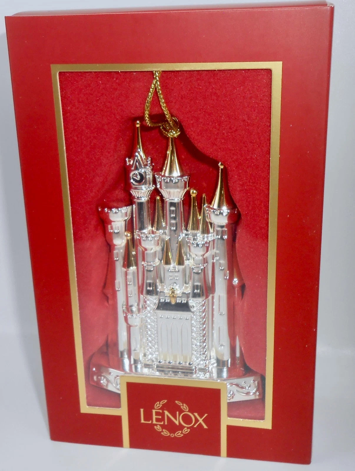 Lenox Disney 2024 Princess Cinderella's Castle Ornament Silver Christmas NEW7