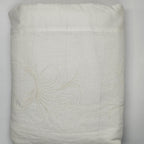 Yves Delorme Nymphe White Counterpane Reverses Feathery Embroidered Jacquard NEW5