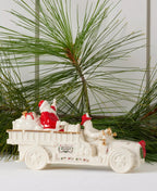 Lenox Mistletoe Park Santa Driving Fire Truck Figurine Treasures Christmas NEW2