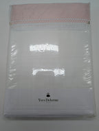 Yves Delorme Walton White  King Duvet Set 3PC  Blush Insert Egyptian Cotton NEW13