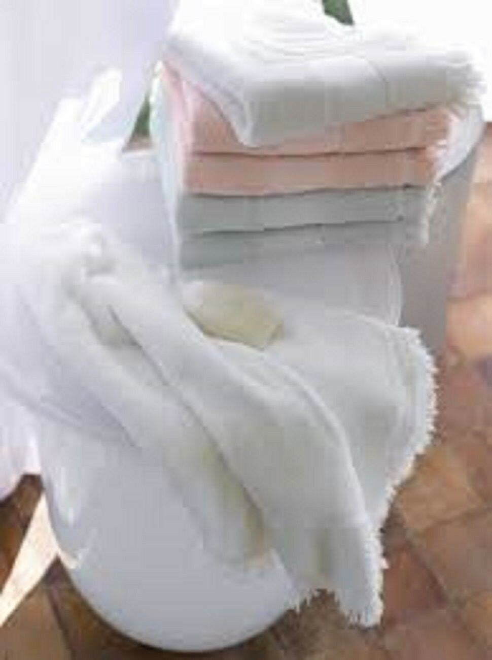 Yves Delorme Aqua Bath Sheet Towel Fringed Cotton Glacier 36"x59" Originel NEW3