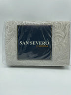 Sferra San Servo Hannah Grey Euro Shams Pair Floral 100% Cotton Matelasse NEW8