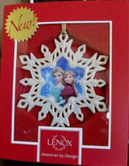 Lenox Disney Frozen Sisters Anna & Elsa Snowflake Ornament China Christmas NEW2