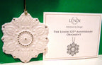 Lenox 125th Anniversary Snowflake Ornament 2014 Ivory High Relief Christmas NEW7