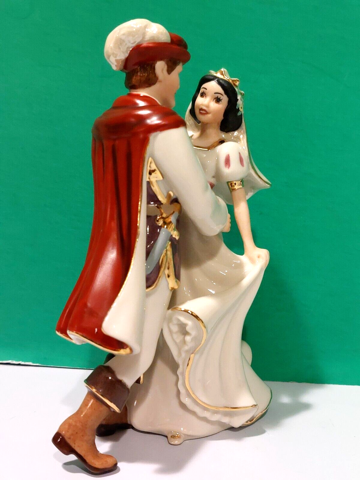 Lenox Disney Snow White & Prince Figurine Wedding Cake Topper Dancing COA NEW5