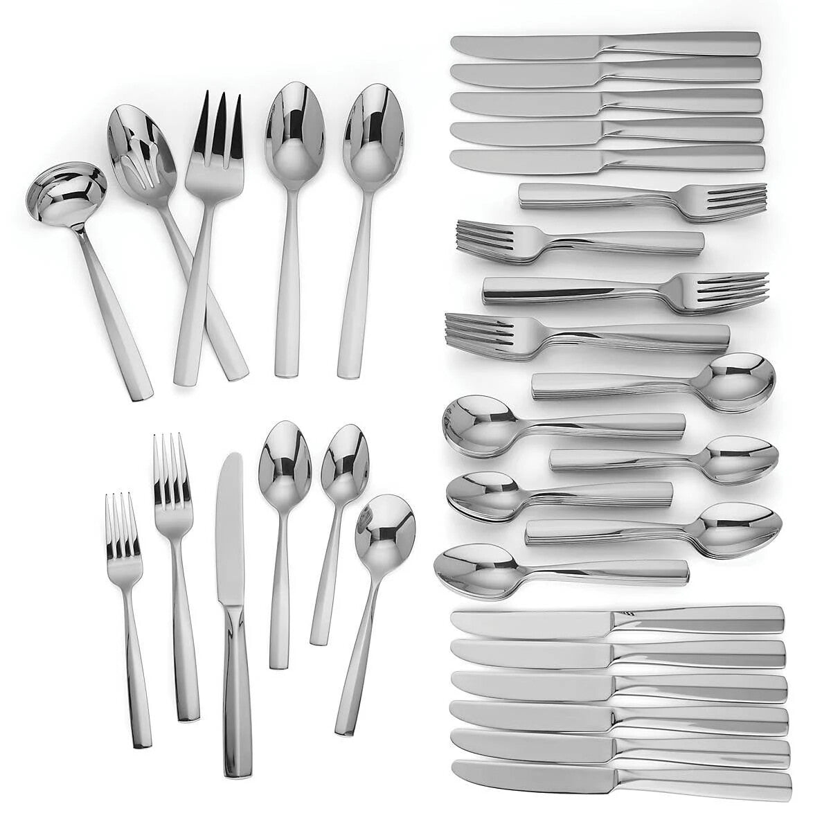 Lenox Talton 77 Piece Flatware Set Service For 12 Stainless Steel 18/10 Chic NEW0