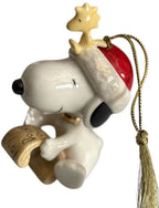 Lenox Peanuts Snoopy's List For Santa Figurine Ornament Woodstock Christmas NEW10