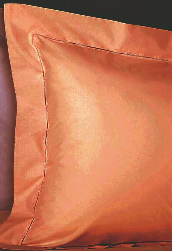 Sferra Celeste Orange King Pillow Sham Paprika Egyptian Cotton Percale Italy NEW11