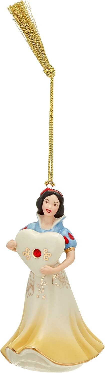Lenox Disney Princess Snow White Ornament Figurine Gem Heart Christmas Gift NEW5