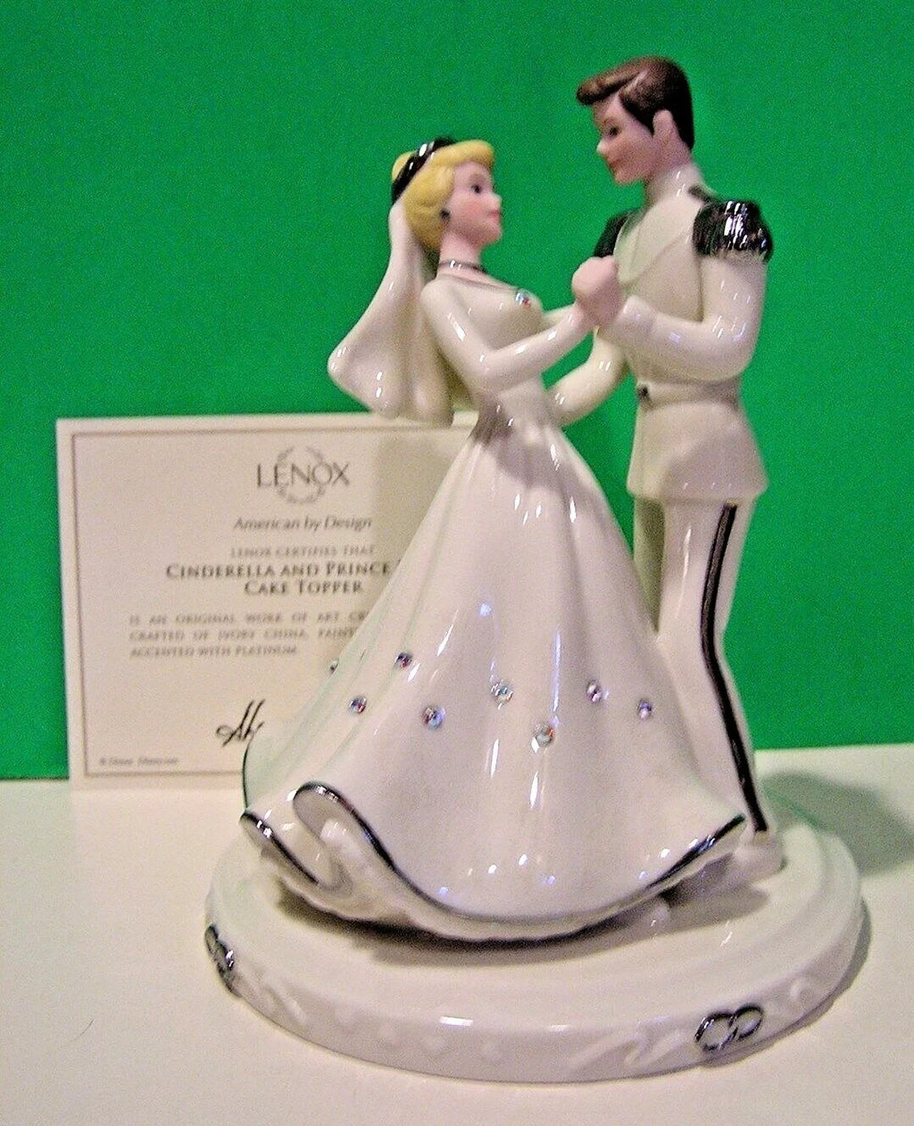 Lenox Disney Cinderella Prince Charming Figurine Wedding Cake Topper Love NEW8