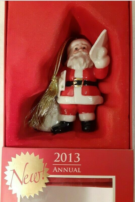 Lenox 2013 Santa Figurine Ornament Annual Claus Letters Mailman Christmas NEW 2