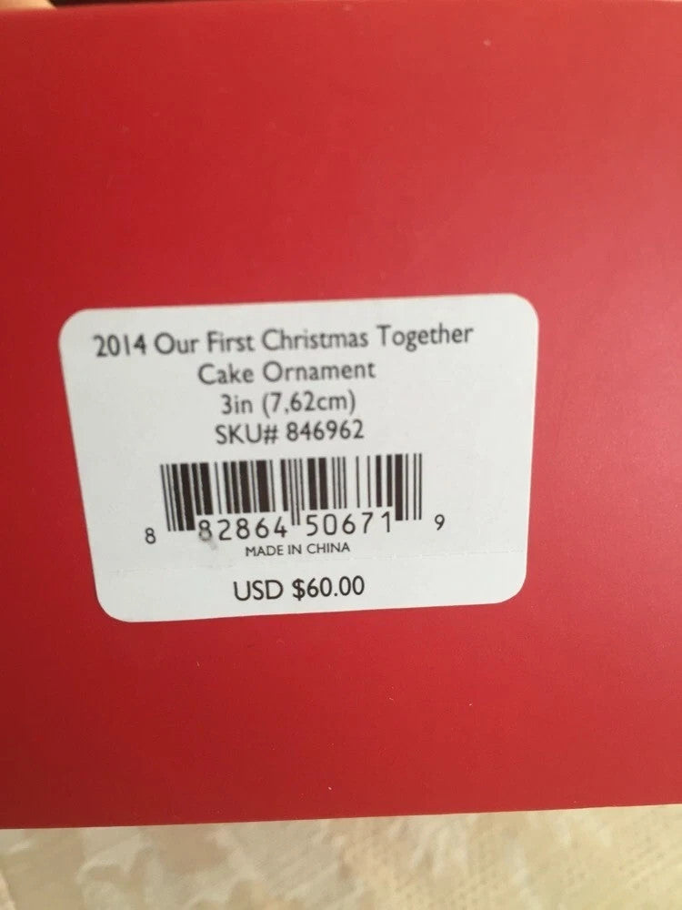 Lenox 2014 Wedding Cake Ornament Our 1st First Christmas Together Gift NEW5