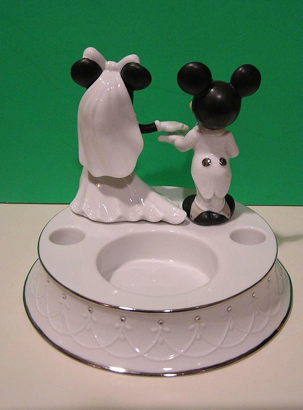 Lenox Disney Mickey Minnie Unity Candle Holder Wedding Figurine Bride Groom NEW1