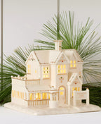 Lenox Mistletoe Park Lighted The Ski Lodge Figurine Treasures Christmas NEW3